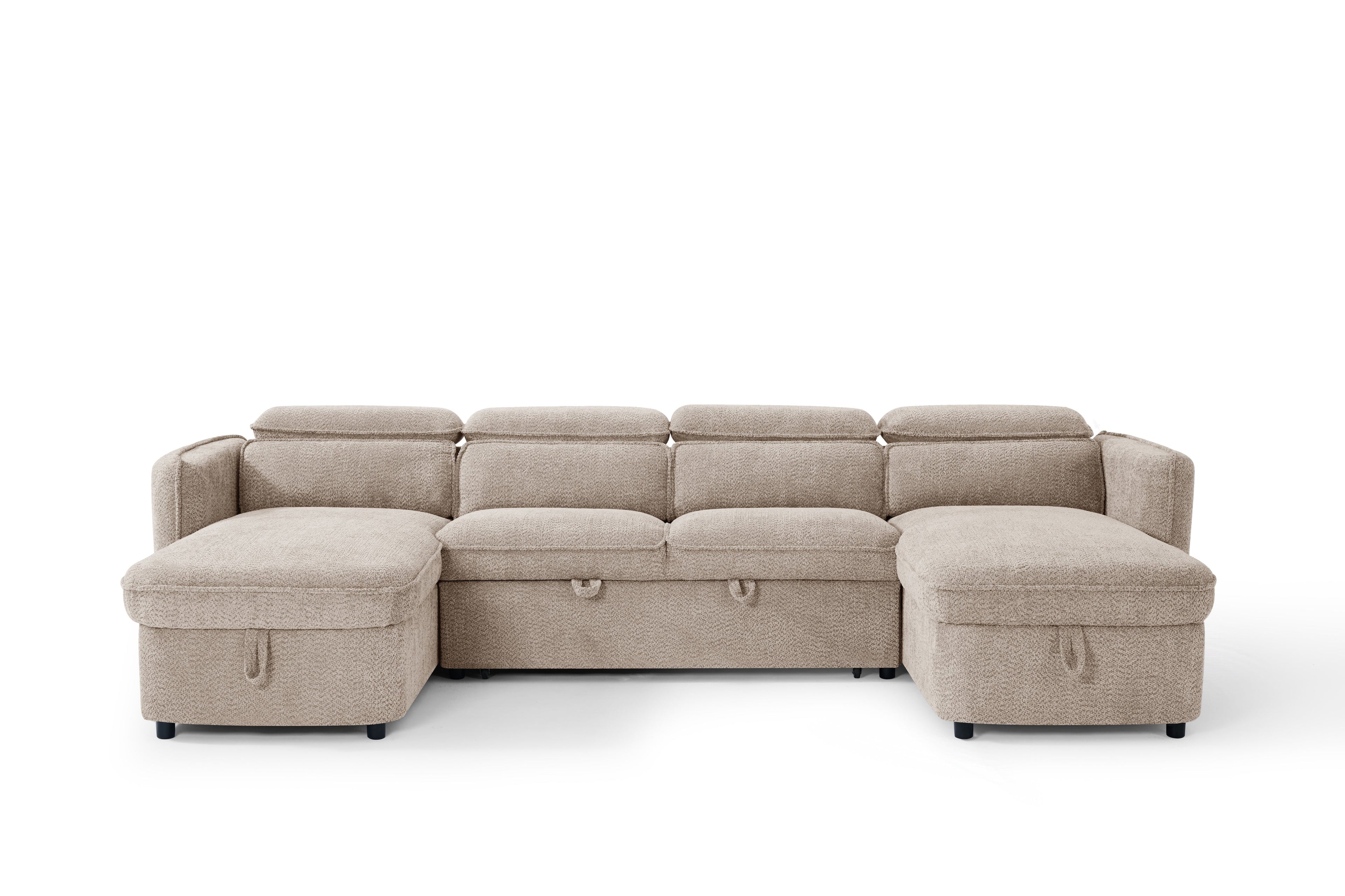 Capri Sofabed Beige U Shape Corner
