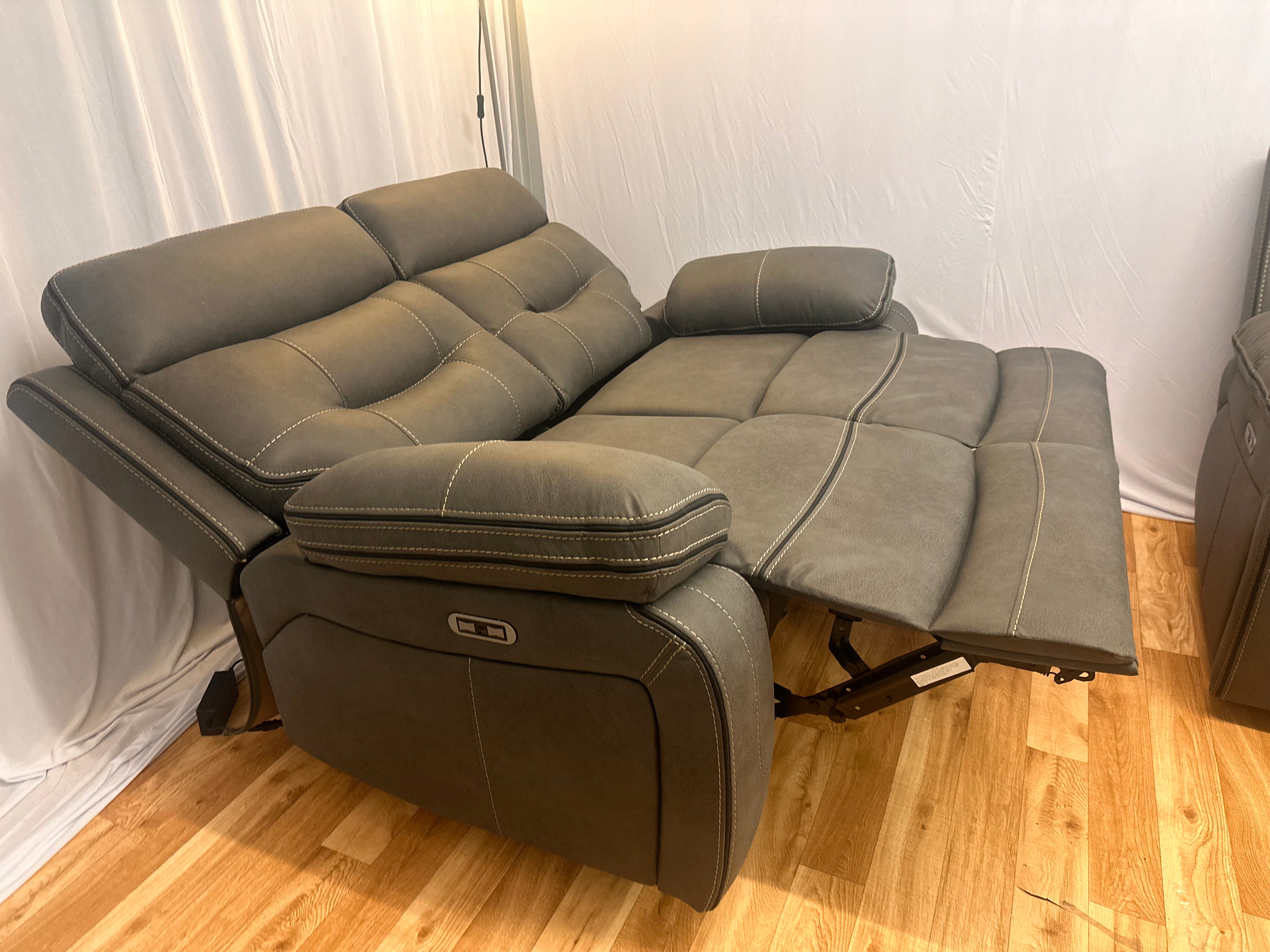 (IN STOCK) Westbrook 3+2 Electric Recliner Set - Grey