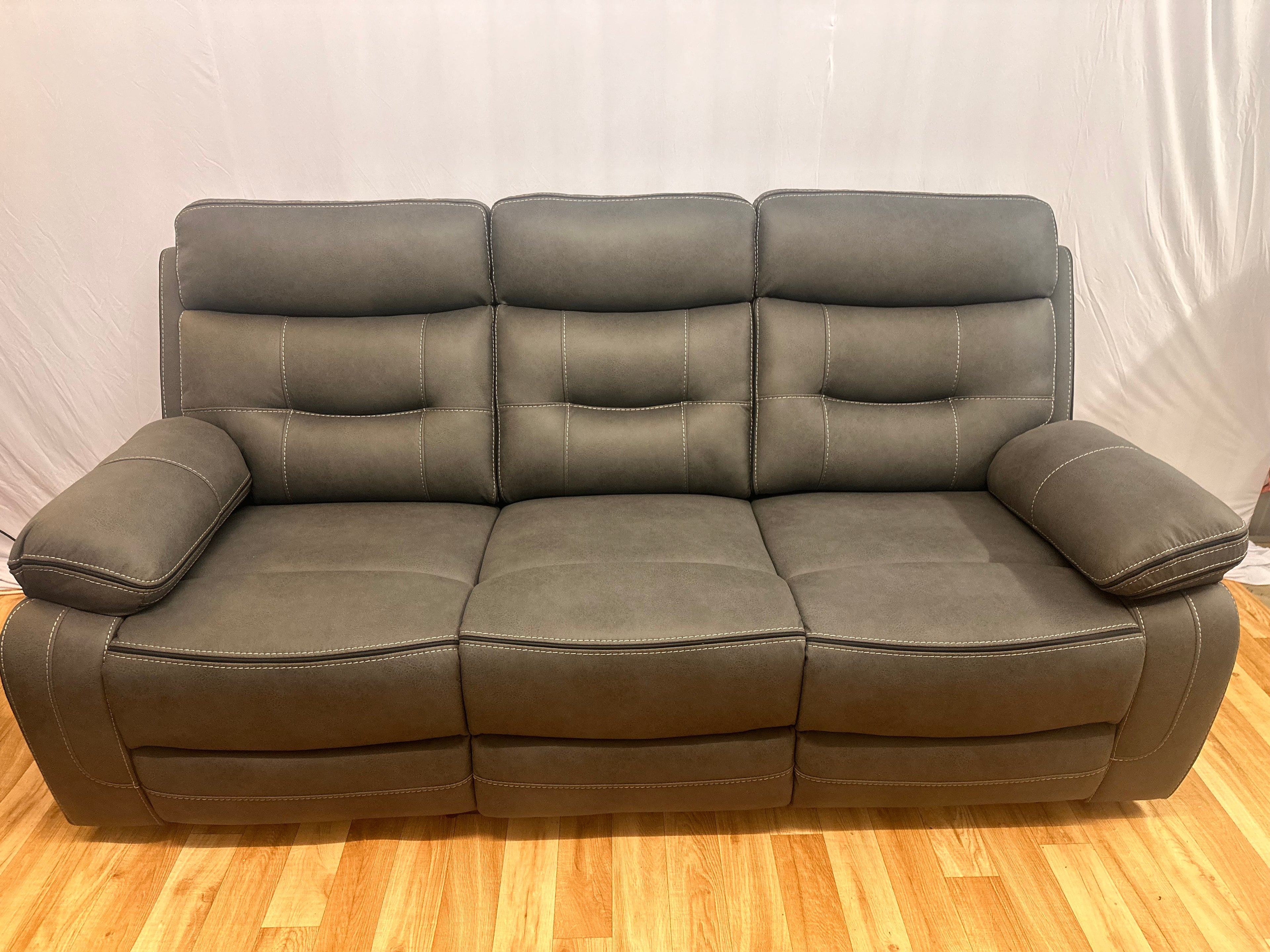 (IN STOCK) Westbrook 3+2 Electric Recliner Set - Grey