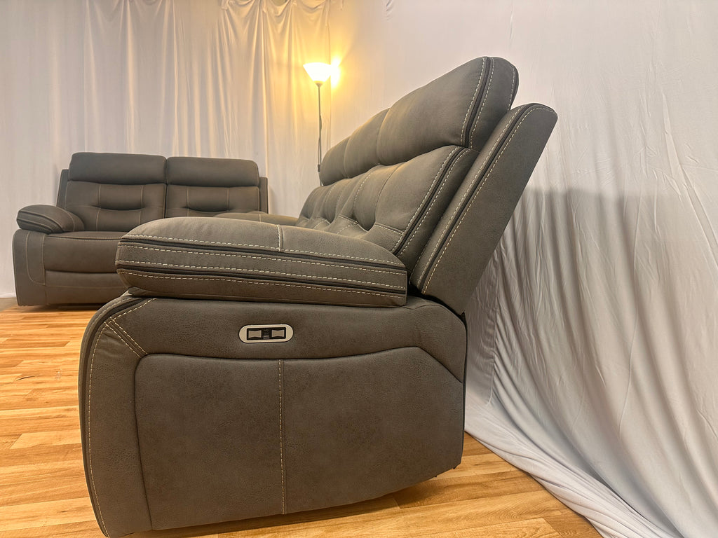 (IN STOCK) Westbrook 3+2 Electric Recliner Set - Grey